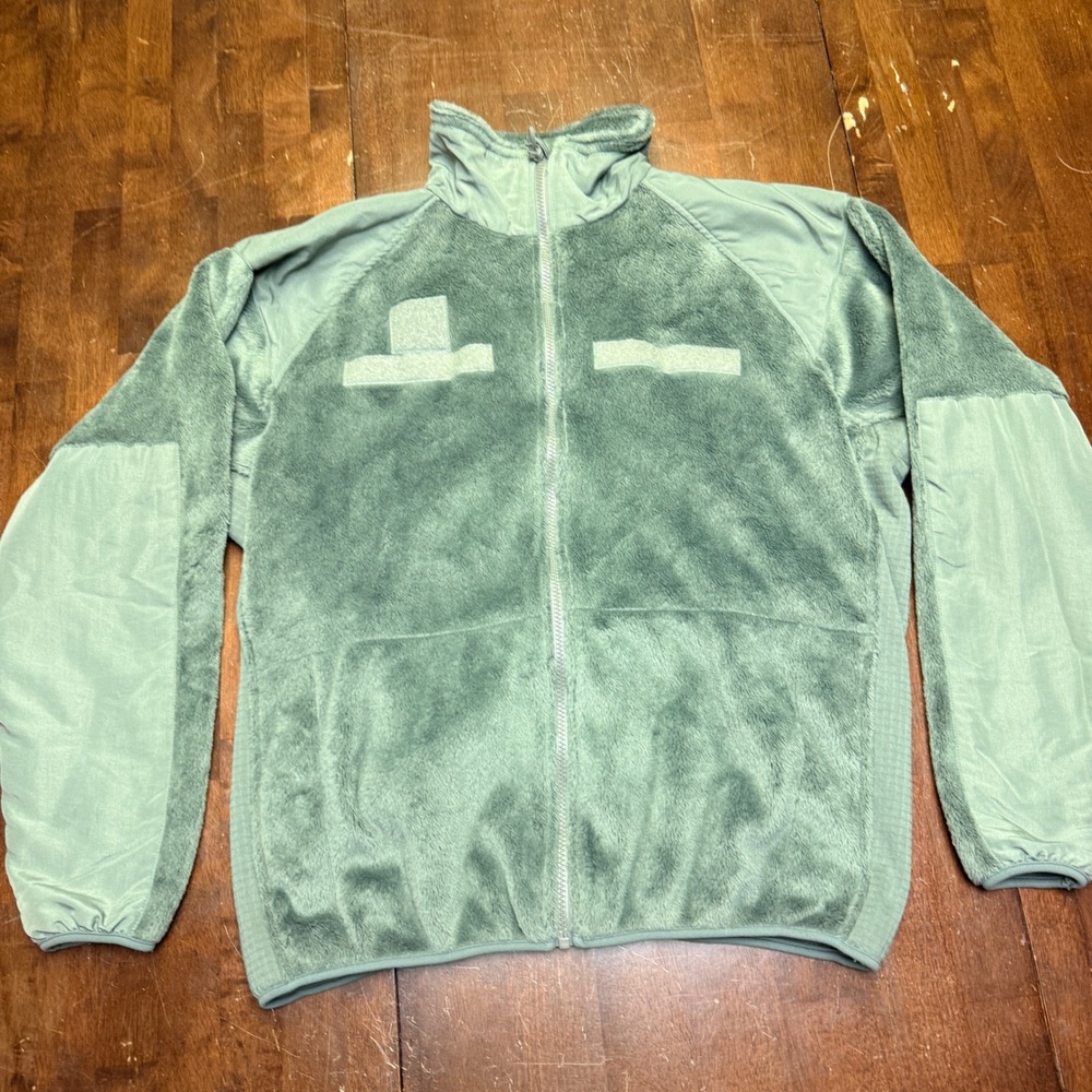 Mens Military Fleece‎ Jacket Large Polartec Sage Green Tactical Insulated Layer